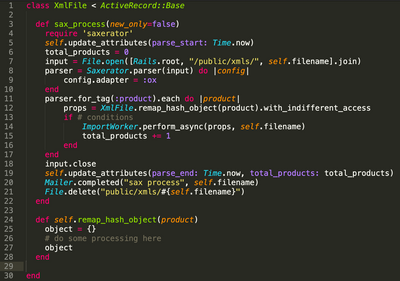 Fast XML parsing with SAX and Sidekiq